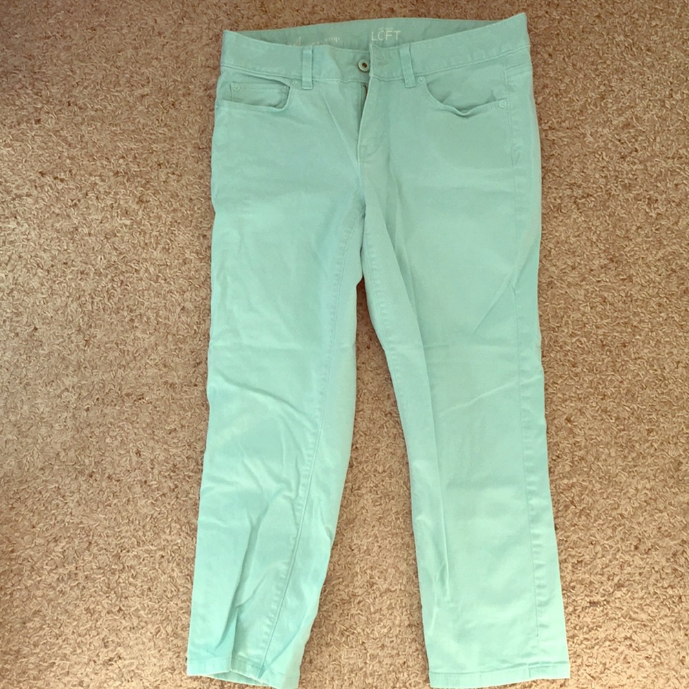 LOFT mint crop jeans
